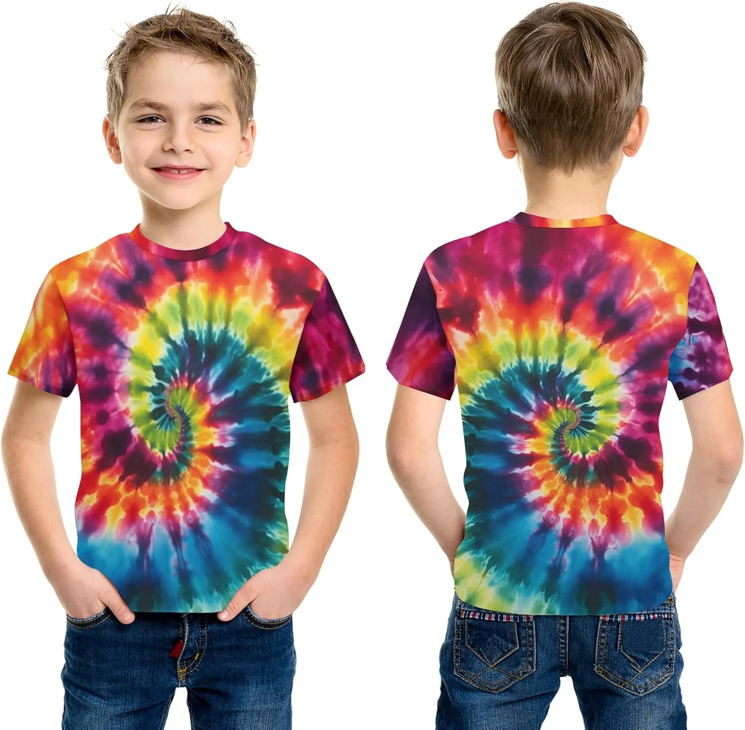3D Graphic T Shirts for Boys Girls Kids, Casual Crewneck Short Sleeve Tops Tees for Teens 6-16 Years
