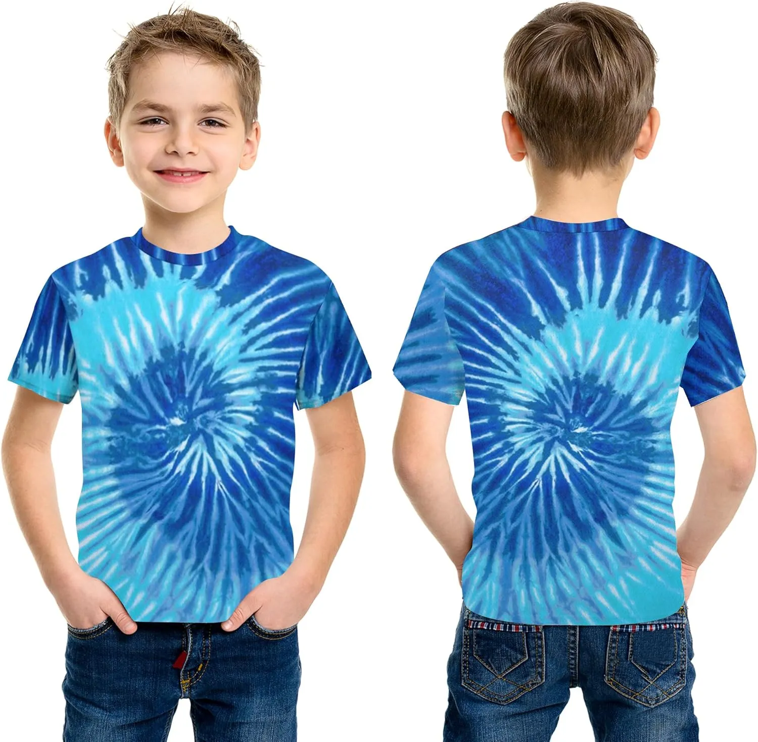 3D Graphic T Shirts for Boys Girls Kids, Casual Crewneck Short Sleeve Tops Tees for Teens 6-16 Years