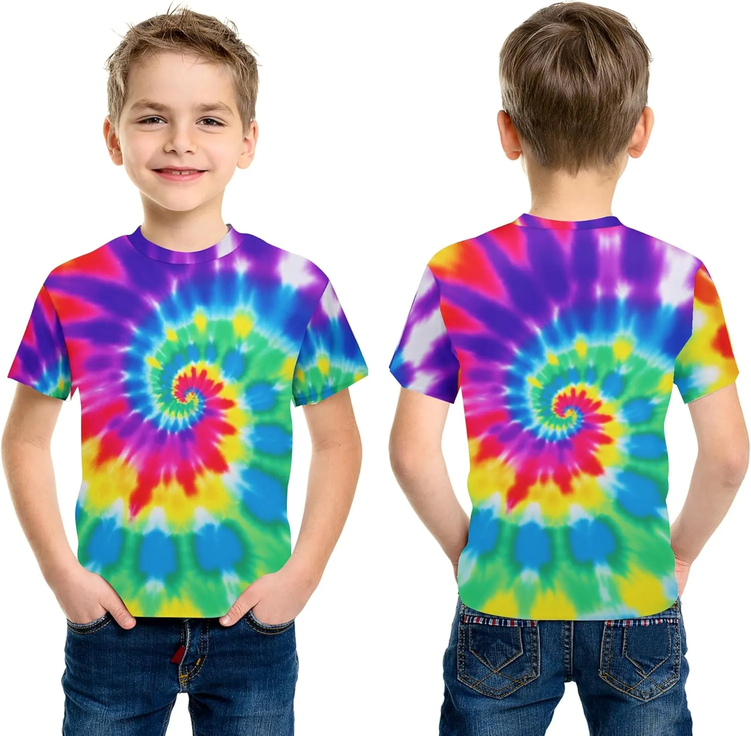 3D Graphic T Shirts for Boys Girls Kids, Casual Crewneck Short Sleeve Tops Tees for Teens 6-16 Years