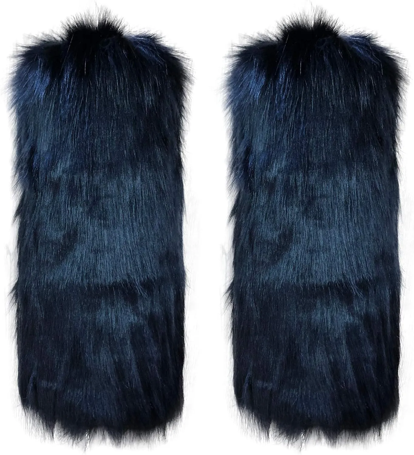 Cityelf Womens Fur Leg Warmer Winter Furry Long Boot Cuffs Fuzzy Shoes Cover Party Costume Holiday Festival Performance Play