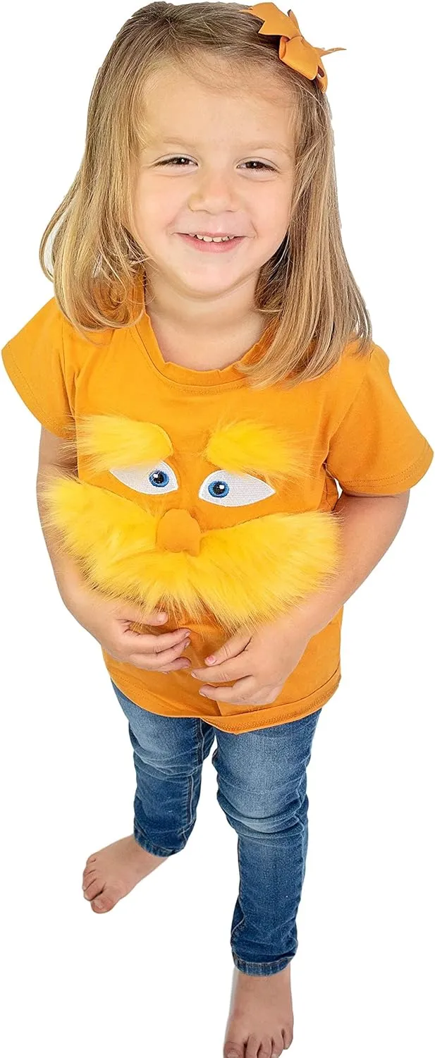 ComfyCamper Orange Mustache Costume T Shirt  Halloween Holiday Kids Teens Adults  Tshirt for Girls & Boys