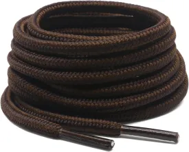 DELELE 2 Pair Round Boot Laces Outdoor Hiking Walking Shoelaces Dual Coloured Striped Shoe Lace Work Shoe Strings