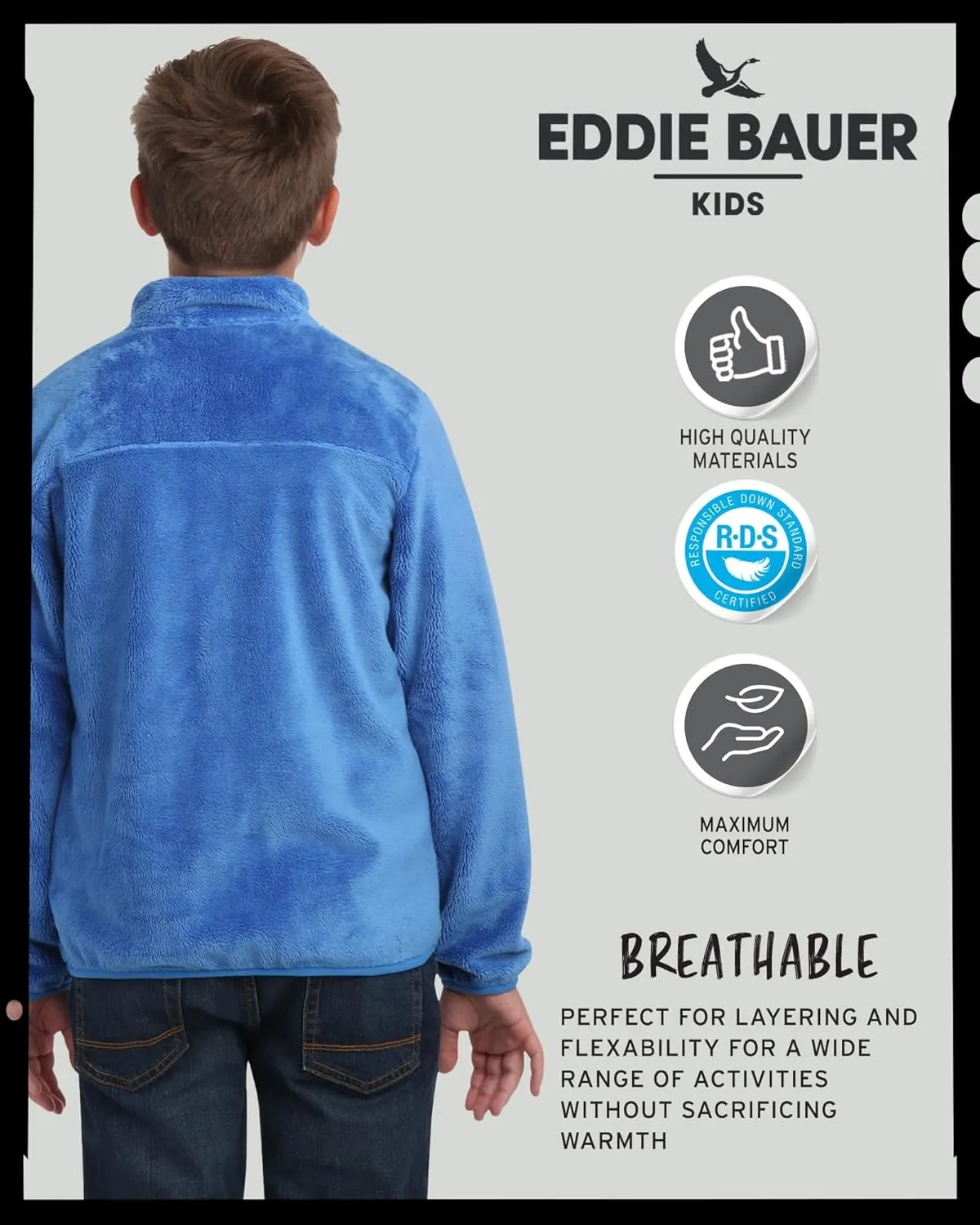 Eddie Bauer Kids' Zip Up - Kids' Full Zip Ultra Soft Sherpa Fleece Jacket for Boys and Girls (5-20)