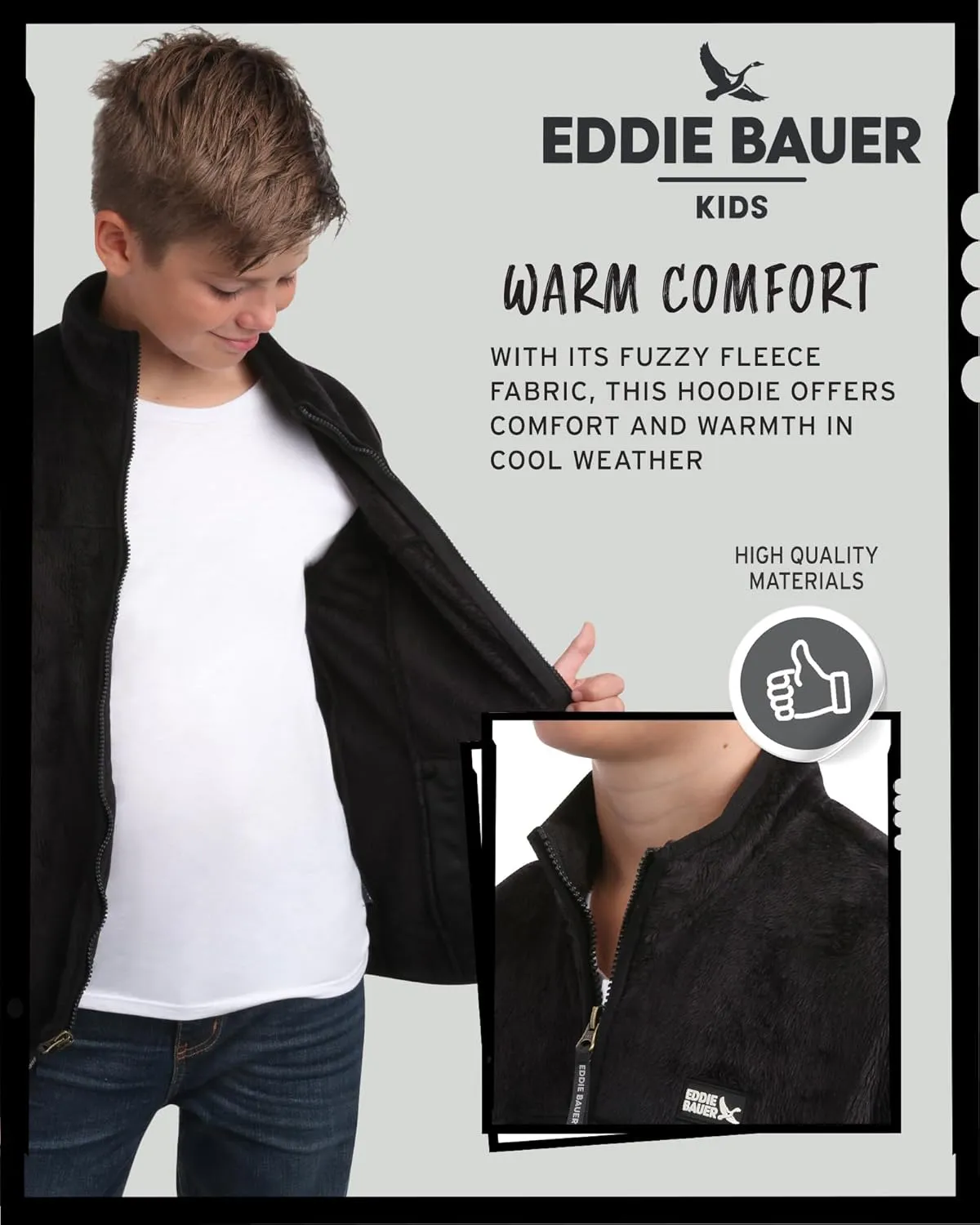Eddie Bauer Kids' Zip Up - Kids' Full Zip Ultra Soft Sherpa Fleece Jacket for Boys and Girls (5-20)