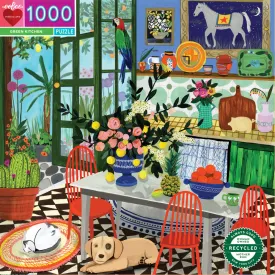 Eeboo Piece & Love Puzzles - Green Kitchen