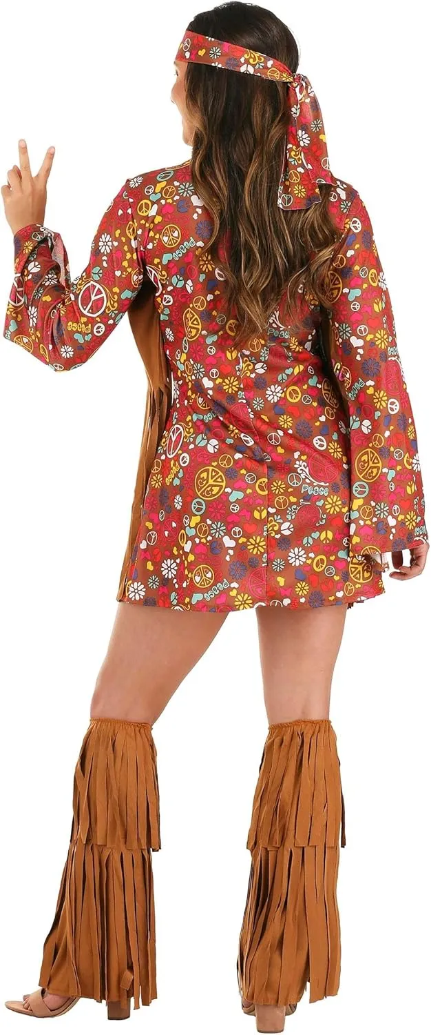 Fun World Costumes Women's Peace Love Hippie Adult Costume