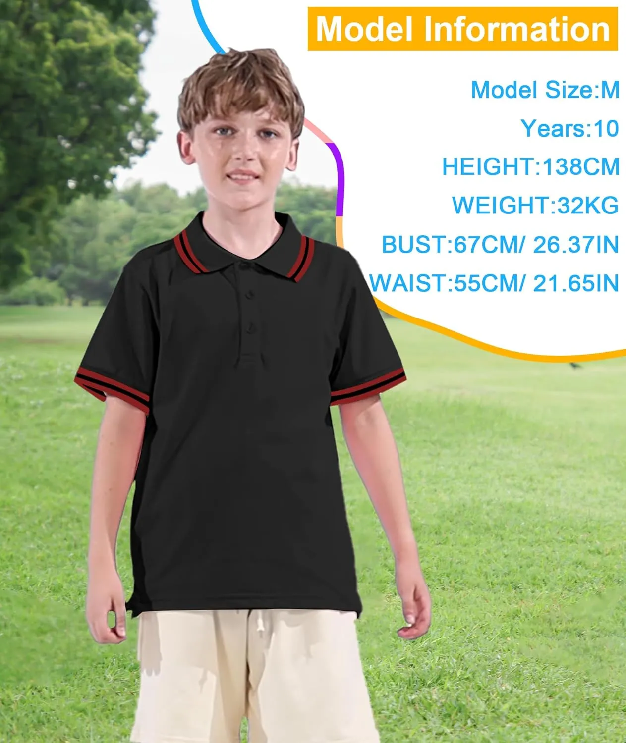 GEEK LIGHTING Boys' Short Sleeve Polo Shirts School Uniforms T-Shirt for Kids and Teens 6-16 Years