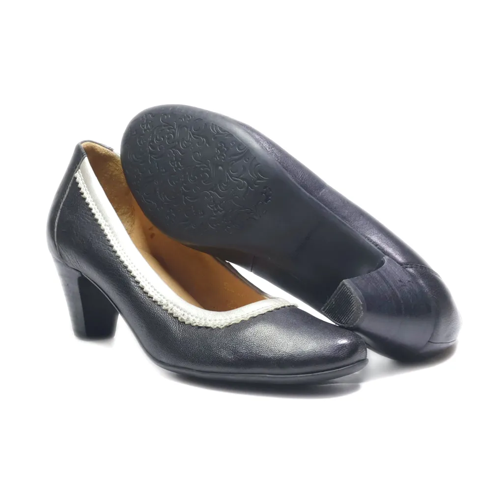 Helioform Mid-Heel Shoes Leather Black Colour For Women