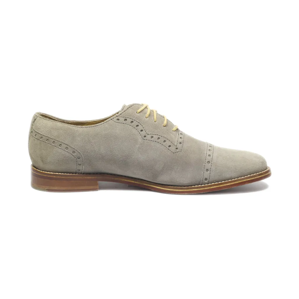 J Shoes Formal Lace Ups Leather Grey Colour For Men
