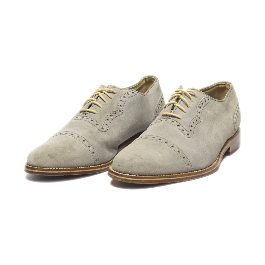 J Shoes Formal Lace Ups Leather Grey Colour For Men