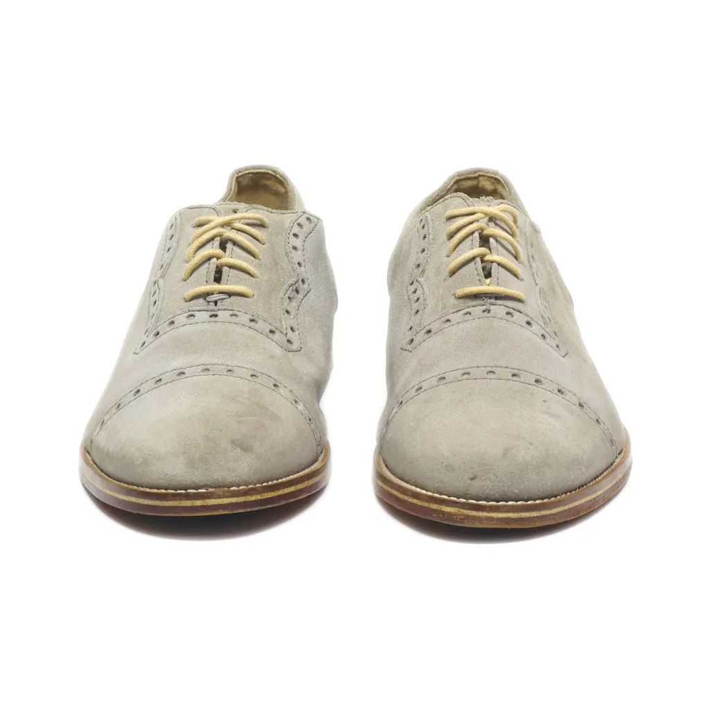 J Shoes Formal Lace Ups Leather Grey Colour For Men