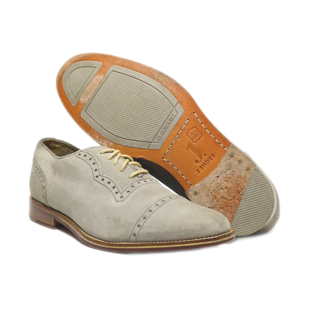 J Shoes Formal Lace Ups Leather Grey Colour For Men