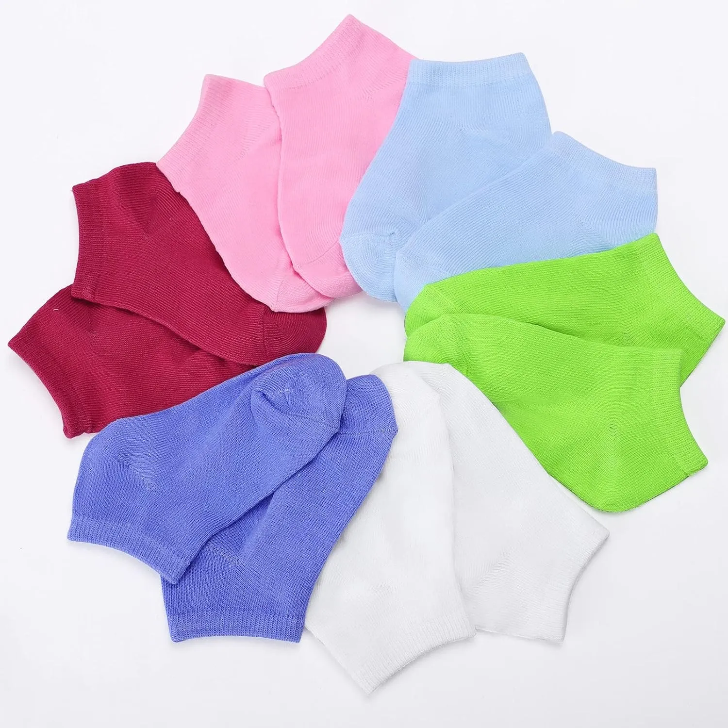 KEREDA 15 Pairs Kids Ankle Socks Boys Girls Half Cushion Low Cut Athletic Socks