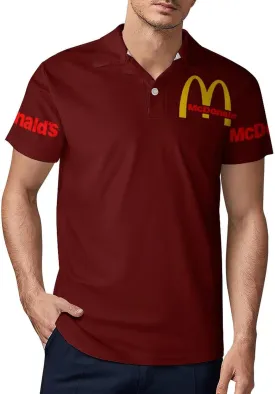 Men's Logo Polo T Shirt Short Sleeve T-Shirts for Men Teens Boys Round Neck Tshirt Merch Work Daily Clothes Uniform Tops