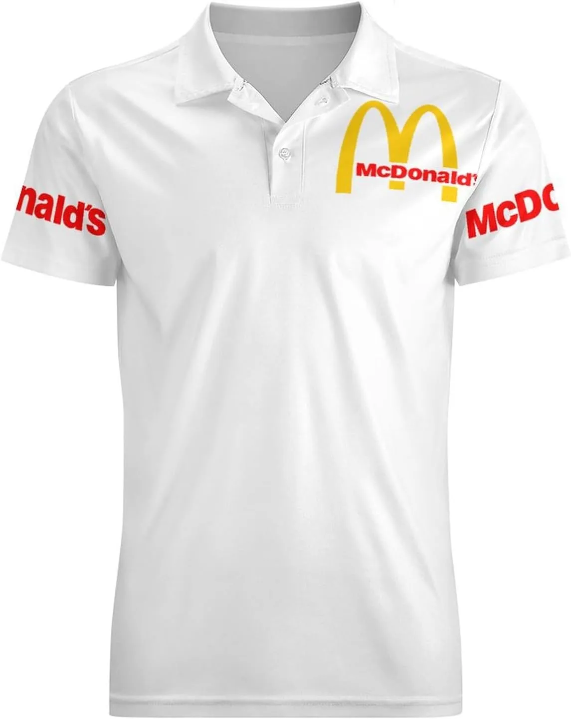 Men's Logo Polo T Shirt Short Sleeve T-Shirts for Men Teens Boys Round Neck Tshirt Merch Work Daily Clothes Uniform Tops