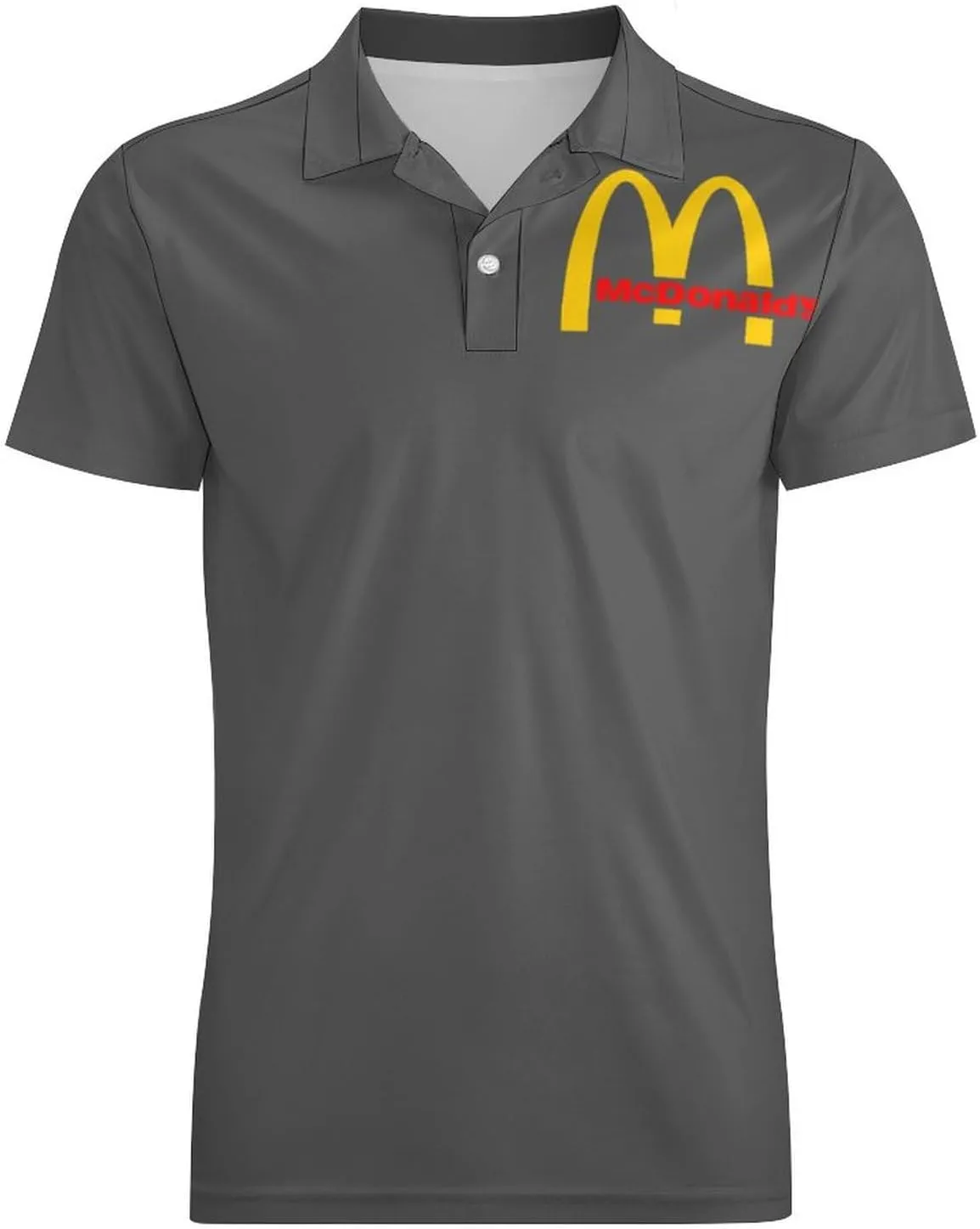 Men's Logo Polo T Shirt Short Sleeve T-Shirts for Men Teens Boys Round Neck Tshirt Merch Work Daily Clothes Uniform Tops