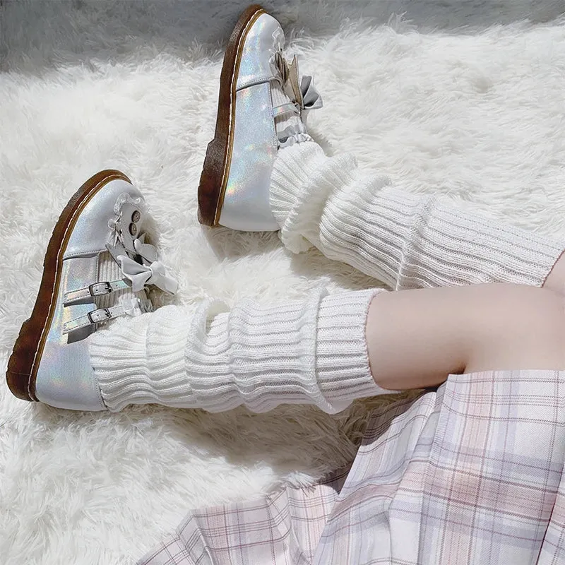 Sohiwoo kawaii shoes loli cos Japanese student sweet lolita shoes vintage round head comfortable women shoes cute lace ruffle bowknot ka