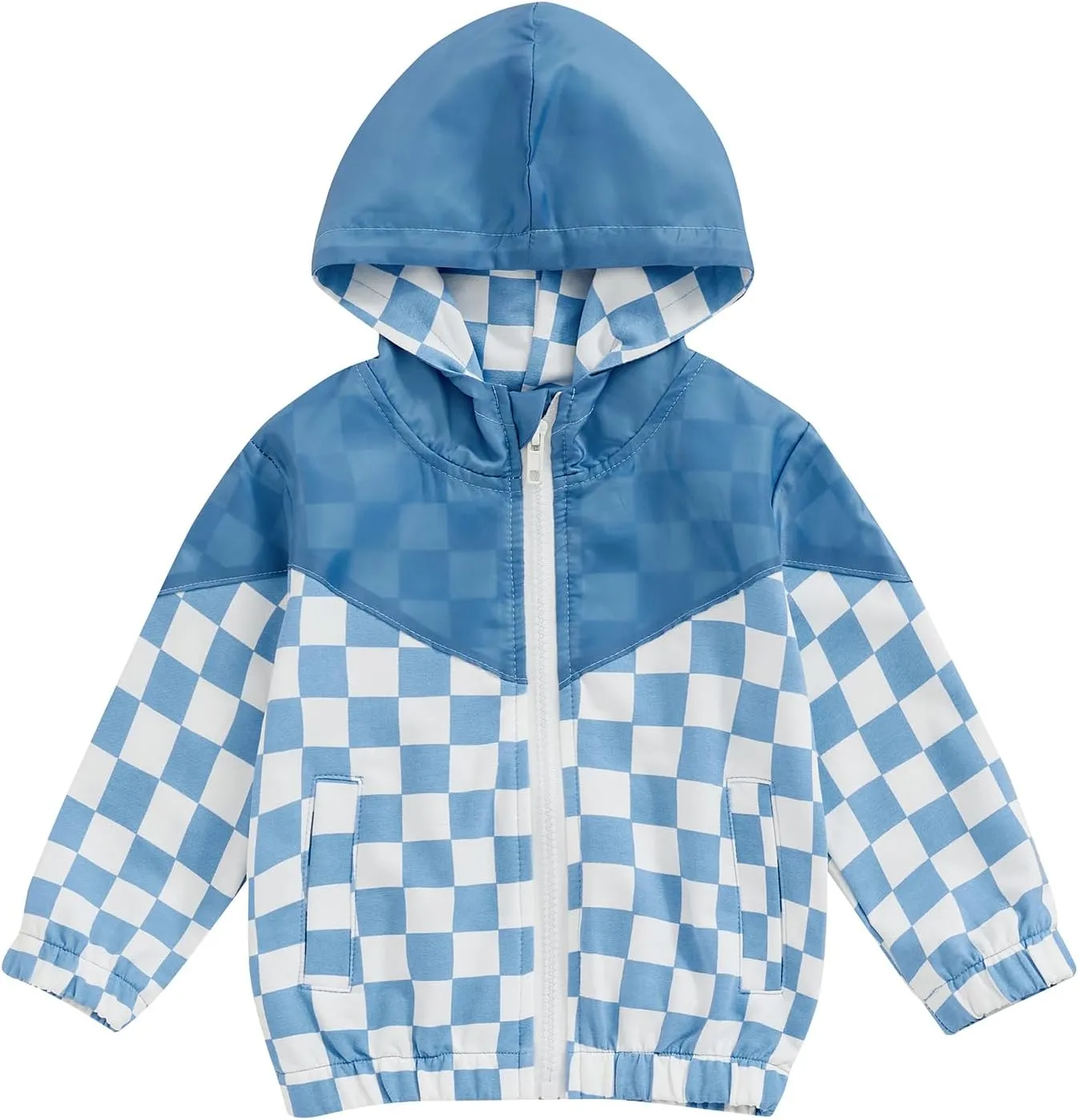 Toddler Baby Boy Fall Winter Jacket Kids Lightweight Windbreaker Outerwear Color Block Hooded Sweatshirt Coat
