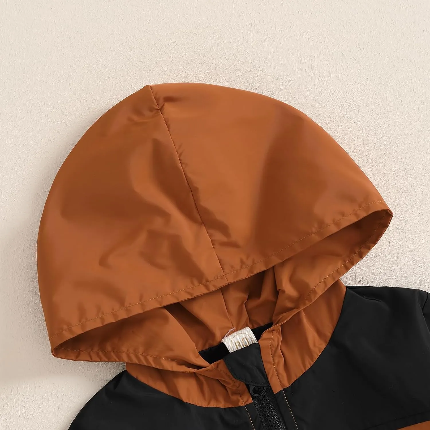 Toddler Baby Boy Fall Winter Jacket Kids Lightweight Windbreaker Outerwear Color Block Hooded Sweatshirt Coat