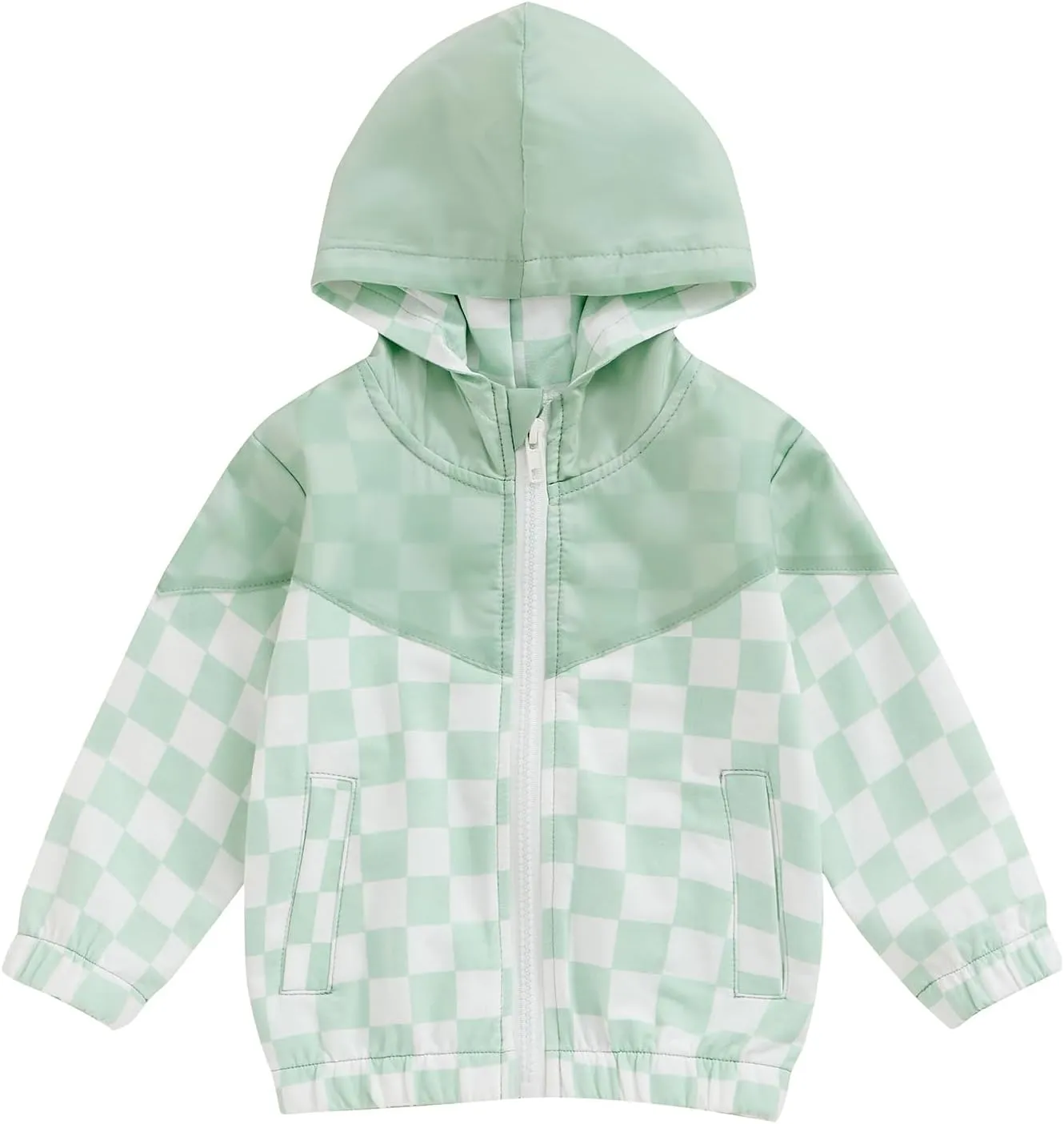Toddler Baby Boy Fall Winter Jacket Kids Lightweight Windbreaker Outerwear Color Block Hooded Sweatshirt Coat