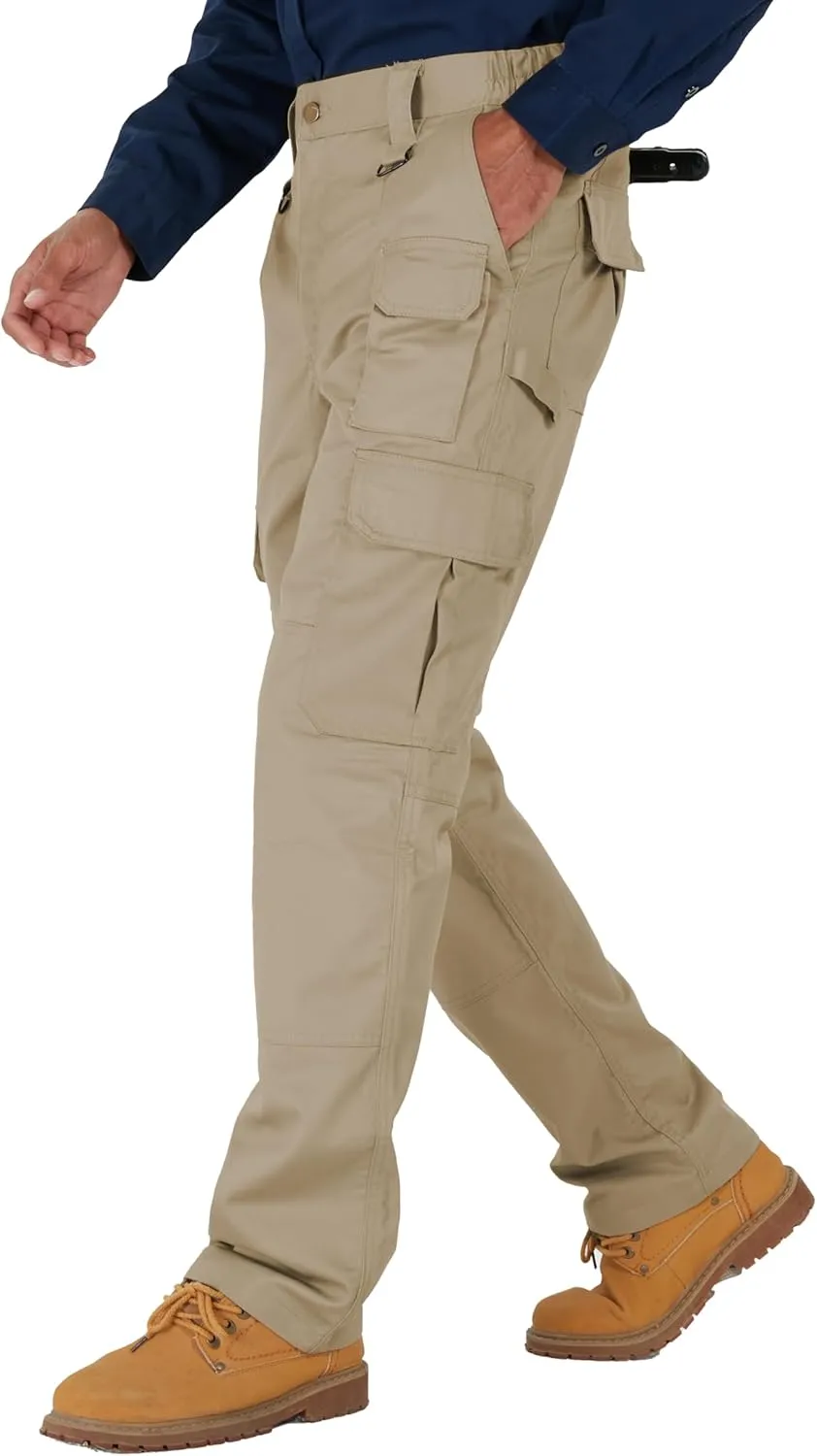 Ubon FR Pants for Men Flame Resistant Cargo Pants 9 oz FRC Pants Elastic Waist Fire Retardant Work Pants with 7 Pockets