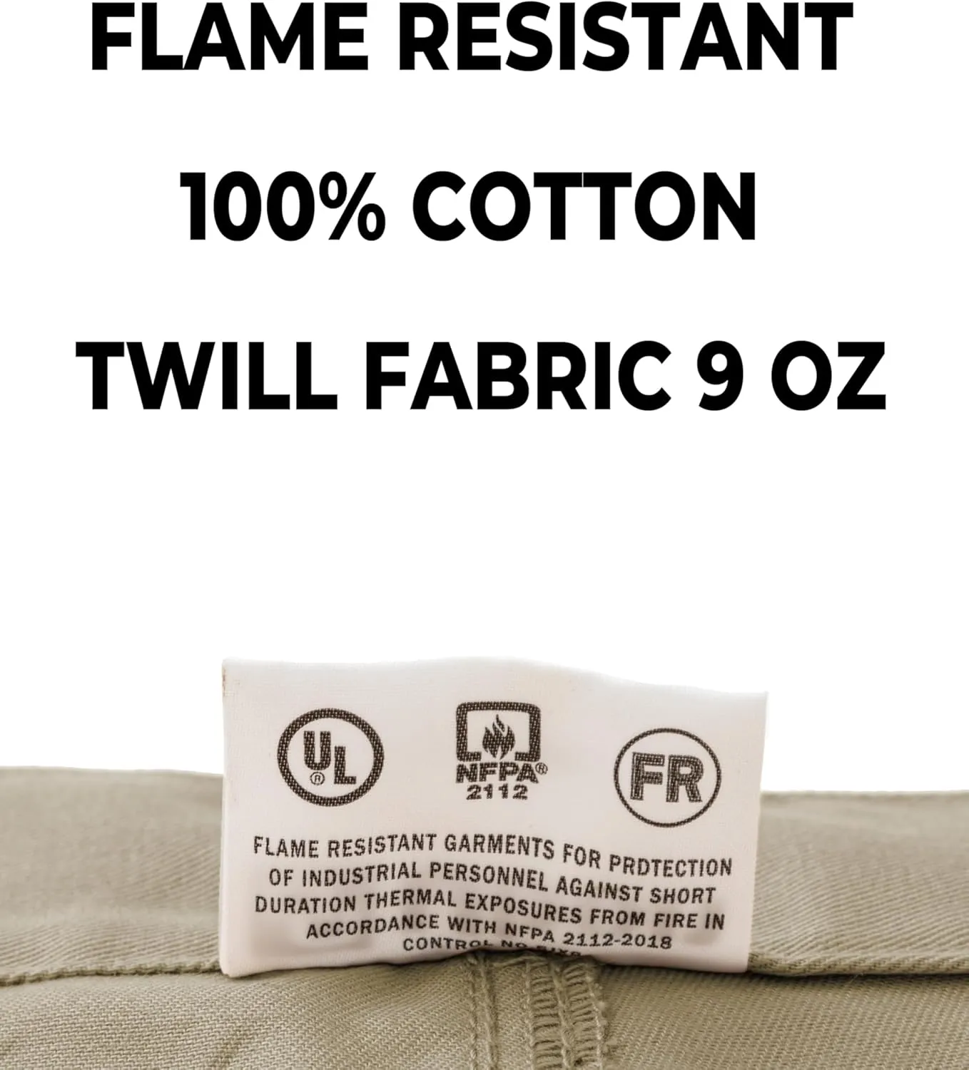 Ubon FR Pants for Men Flame Resistant Cargo Pants 9 oz FRC Pants Elastic Waist Fire Retardant Work Pants with 7 Pockets