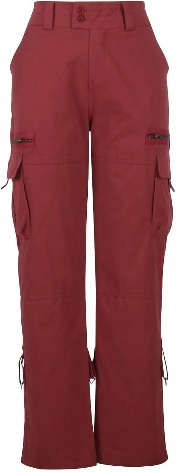Women's Cargo Pants High Waisted Casual Wide Leg Pants Baggy Stretch Military Tactical Pants with Pockets