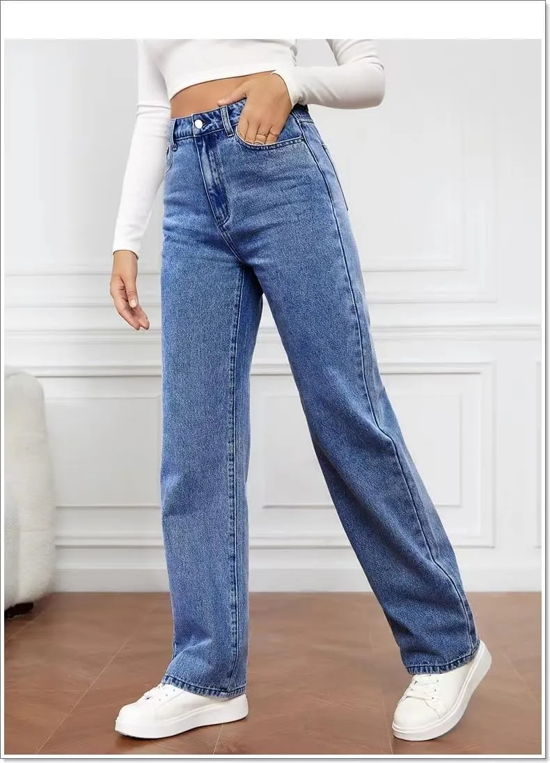 Womens Jeans Boyfriend Cargo Wide Leg Bootcut Pants Straight Leg Denim Pants High Waisted Pants